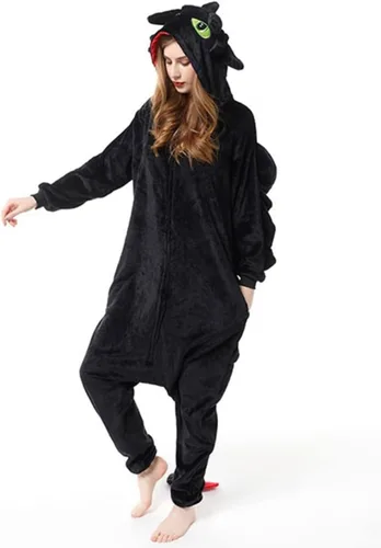 Vista 5 de Costume Bay Pijama de animal Kigirumi para mujeres y hombres adultos, unisex, ropa de dormir para Halloween, cosplay, disfraz de una sola pieza