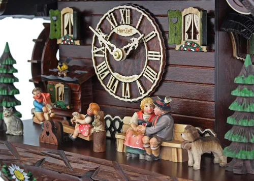 Vista 4 de Reloj de cuco HerrZeit de Adolf Herr - Familia feliz