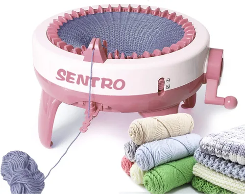 Vista 8 de FYGAIN SENTRO Máquina de tejer, 22 agujas para tejer ganchillo Kit para calcetín/sombrero/calabaza