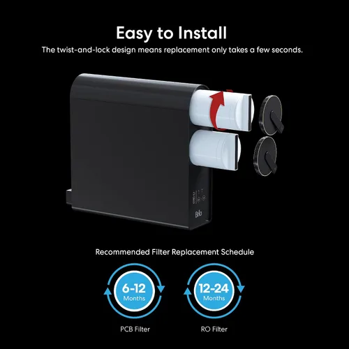 Vista 5 de Brio Reemplazo del filtro de agua de 3 etapas para sistemas de filtración ROSL500 y ROSL500WHT