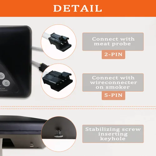 Vista 4 de Piezas de repuesto 9907100001, compatibles con Masterbuilt 20070211/20070411/20070311/20072614/2007111/20071011/MB Top Controller Electric Smoker