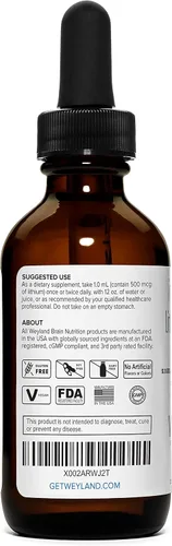 Vista 3 de Gotas de litio líquido iónico Magnesio, sodio, potasio, litio Salud del cerebro Gotas de minerales traza 2.0 fl oz (2 onzas líquidas)