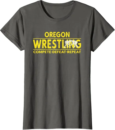 Vista 8 de Oregon Wrestling - Camiseta para competir, derrota, repetir