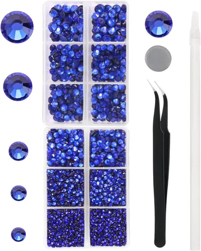 Vista 31 de 6796PCS Diamantes de Imitación Termoadhesivos de Aguamarina Piedras de Cristal de Vidrio para Tela Ropa Camisas Brillantes Parte Trasera Plana
