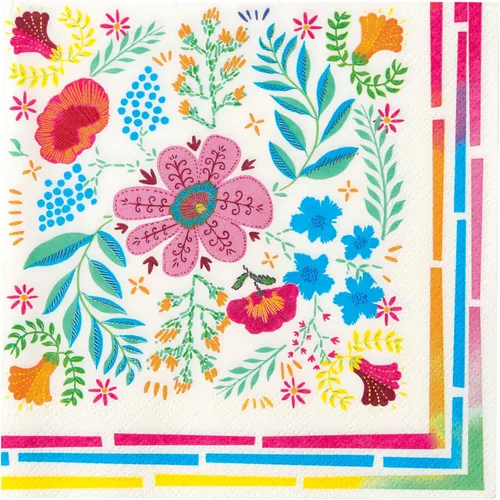 Vista 10 de Talking Tables Boho-CNAPKIN Frida Kahlo Servilletas Paquete de 20, papel, rosa