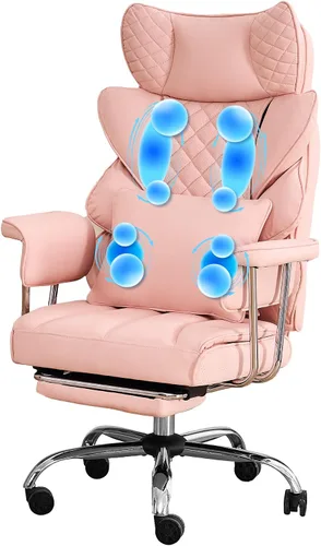 Vista 11 de DYHOME Silla de oficina de masaje reclinable, 500 libras, masaje de Negro