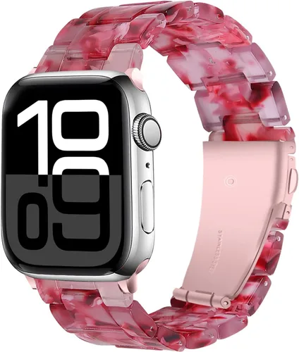 Vista 29 de Miimall Women Resin Bands for Apple Watch Series 10 9 8 7 6 5 4 3 2 1 Ultra SE Colorful Dressy Cute Classy Lightweight Comfort 38mm 40mm 41mm 42mm
