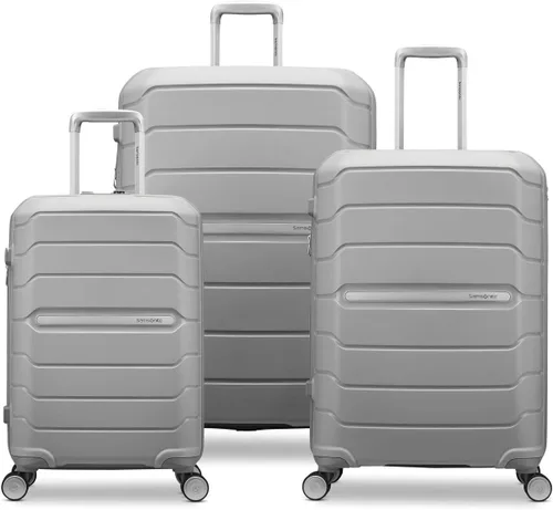 Vista 6 de Samsonite Freeform Maleta rígida, expandible con ruedas dobles giratorias, Gris claro), 78255-1508