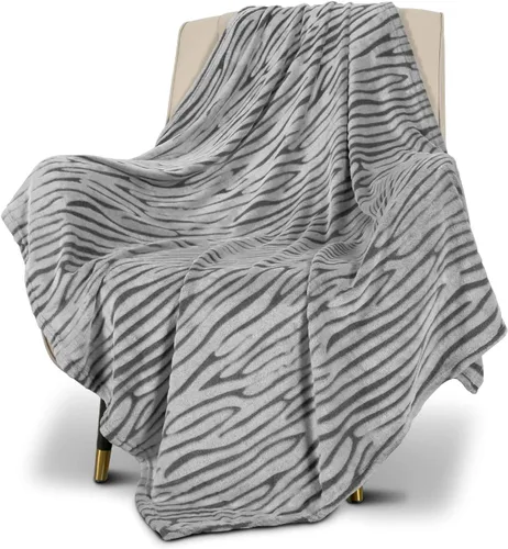 Vista 20 de MACEVIA Manta Decorativa de Forro Polar Sherpa para Sofá, Manta de Cebra 3D, Mullida, Gruesa, Cálida, Reversible, Acogedora, Cómoda, Súper Suave