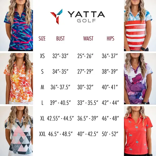 Vista 4 de YATTA GOLF Polo de golf de manga corta para mujer