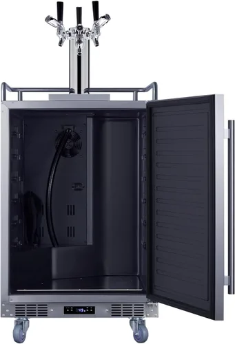 Vista 3 de Summit Appliance BC74OSCOMTRIPLE - Kegerator de cerveza comercial para exteriores integrado de 24 pulgadas de ancho, interior de 5.6 pies cúbicos
