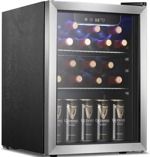 Vista 8 de Antarctic Star Refrigerador de Bebidas Enfriador de 18L, 24 Latas, Mini Refrigerador con Compresor Silencioso, Luz LED, Refrigerador Pequeño
