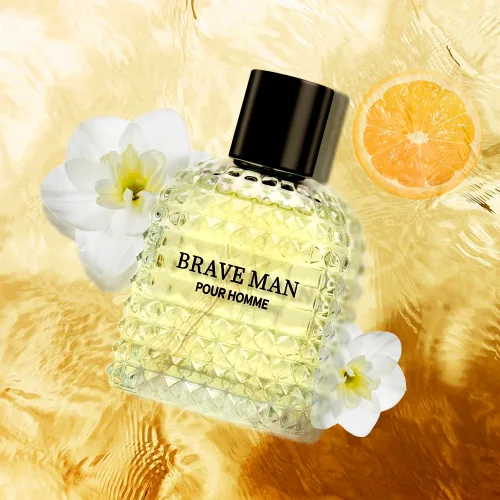 Vista 4 de Brave Man - Perfume natural para hombre Brave Man Pour Homme para hombre Eau de Parfum Colonia para hombres, gran sabor natural para uso diario