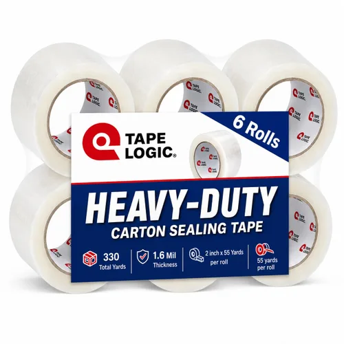 Vista 15 de Cinta adhesiva de embalaje Tape Logic, resistente de 2 pulgadas x 55 yardas, transparente (paquete de 1) Rollo de cinta adhesiva de embalaje