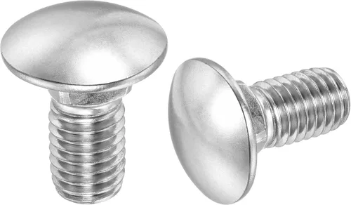 Vista 4 de uxcell Perno de carro de 1/2-13x1" Cabeza redonda Cuello cuadrado Acero inoxidable 304 5pcs