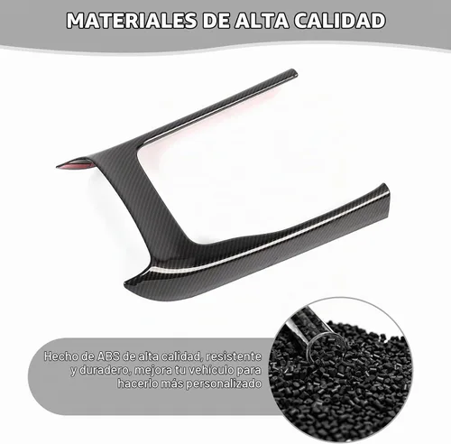 Vista 3 de Jimen Compatible con Jeep Grand Cherokee 2014-2020, Cubierta de Superposición para Cambio de Marchas (Fibra de Carbono)