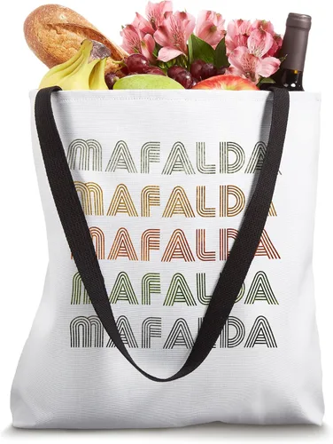Vista 4 de Love Heart Mafalda Tee GrungeVintage Style Black Mafalda Tote Bag