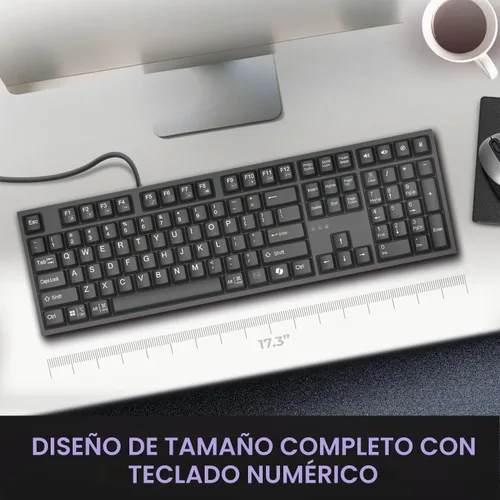Vista 7 de Adesso AKB-670UB Teclado mecánico con tecla de acceso rápido AI Copilot - Interruptor azul, compatible con varios sistemas operativos