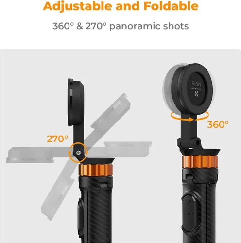 Vista 3 de K&F Concept Trípode magnético para selfie de 63 pulgadas, soporte ligero para teléfono celular con control remoto inalámbrico, compatible con iPhone