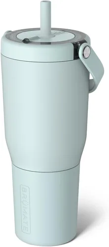 Vista 47 de BrüMate Resa - Vaso de viaje 100% a prueba de fugas de 25 onzas con asa y pajilla, popote SoftSip flexible, funda de silicona para mayor