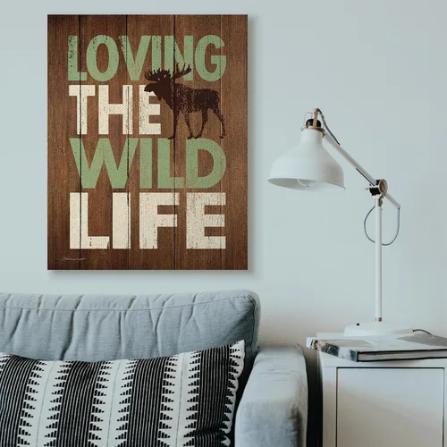 Vista 2 de Stupell Industries Wild Life Country Home - Colgantes de pared decorativos con textura de madera, multicolor