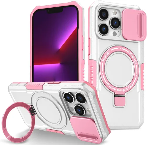 Vista 156 de Funda magnética para iPhone 11, soporte de anillo con ventana corrediza, funda protectora mate a prueba de golpes para iPhone 11 6.1, fundas