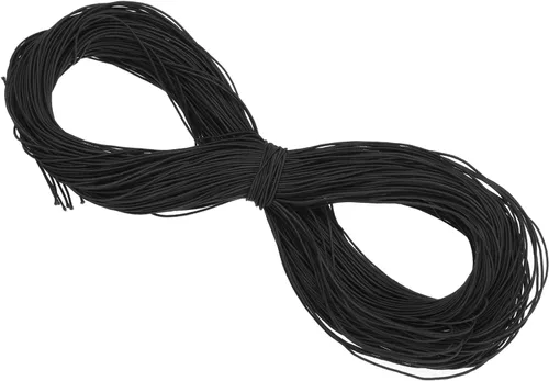 Vista 100 de PATIKIL Cuerda elástica elástica de 109 yardas (328.1 ft), cuerda elástica pesada de 0.059 in, albaricoque para manualidades, correas de gancho