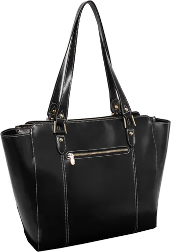 Vista 5 de McKlein ALICIA - Bolso de cuero para mujer con bolsillo para tablet, bolsa para computadora portátil para mujer, cuero ligero, bolsa de mano