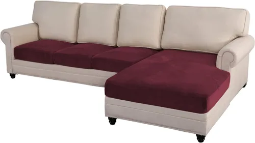 Vista 36 de Funda de sofá seccional de 3 piezas para sofá seccional en forma de L, protector elástico de muebles para sofá seccional izquierdo o derecho