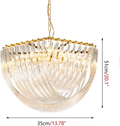 Vista 7 de American Novel Decorated Gold Chandelier Metal E14 LED Pendant Lights Retro Loft Adjustable Chain Hanging Lamp Living Room Lustre Lamparas