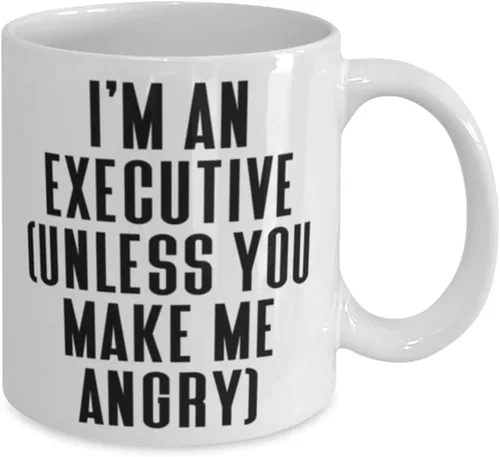 Vista 2 de Unique Idea Executive 11oz 15oz Mug, I'm an Executive (unless you make me), Present For Coworkers, Fancy Gifts From Team Leader, Gratitude
