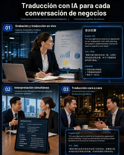 Vista 8 de Auriculares de traducción AI en tiempo real, 141 idiomas Auriculares Oro rosa