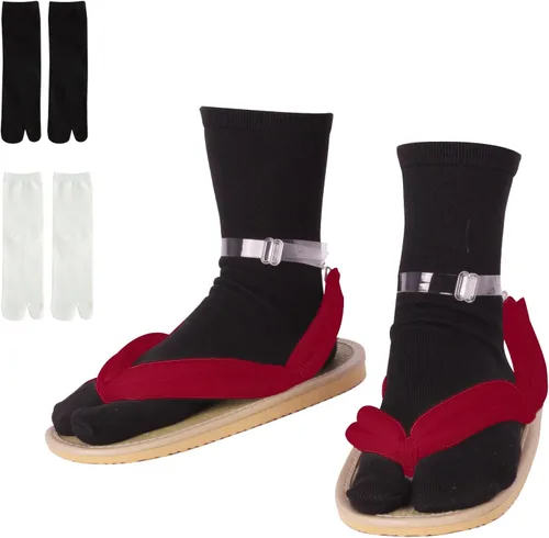 Vista 7 de Zapatos de zuecos unisex de anime para cosplay, accesorio de cosplay japonés Oshitari