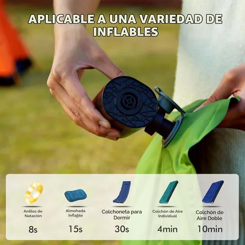 Vista 7 de AKSOUL Portable Air Pump for Inflatables: Electric Pumps for Air Mattress Air Bed Pool Floats Raft (Basic & Tiny & Upgraded)