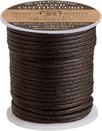 Vista 8 de Hemptique Cordón de algodón encerado de 0.020 in para artes y manualidades (negro, 0.020 in)