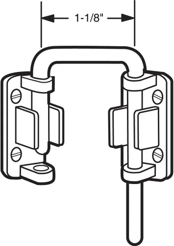 Vista 9 de Prime-Line Products U 9847 Cerradura de bucle para puerta corrediza de patio, cromo y Defender Security U 9846 Cerradura de bucle para puerta