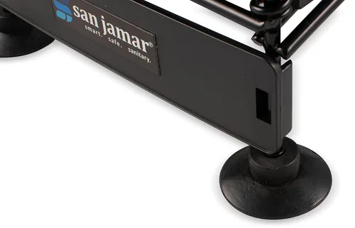 Vista 14 de San Jamar Wirewors Dispensador de tazas y tapas, 3 dispensadores de tazas y 1 organizador de tapa con paneles laterales para cocinas, restaurantes