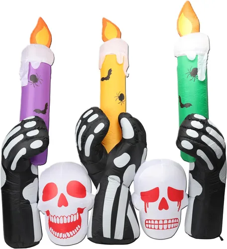 Vista 8 de Vigdur - Inflables de Halloween para decoración al aire libre, barco pirata gigante de 7 pies