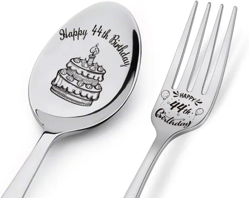 Vista 15 de Cuchara y tenedor de feliz cumpleaños número 30, regalos de cumpleaños personalizados para hijo, hija, hermana, hermano, novio, novia, marido