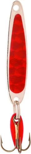 Vista 4 de Bay de Noc 2-1/4-Inch Swedish Pimple Ice Fishing Hook, 1 Piece, White Pearl Naranja fluorescente/dorado