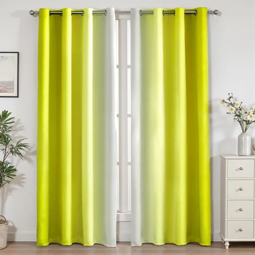 Vista 11 de weesire Cortinas opacas negras y rojas para dormitorio, sala de estar, 2 paneles, 100% opacas, cortinas degradadas degradadas, 52 x 63 pulgadas