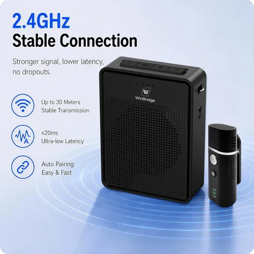 Vista 5 de Voice Amplifier with Bluetooth & Wireless Lavalier Microphone B006 15W