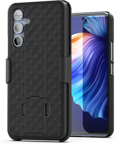 Vista 8 de DuraClip - Funda para Samsung Galaxy A54 5G con clip de funda y soporte (negro mate) (A54 5G)