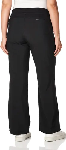 Vista 3 de Cherokee Infinity Pantalón con cordón de ajuste, estilo medico, tiro bajo, pierna recta para mujer
