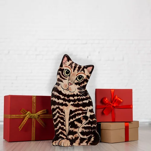 Vista 9 de Pavilion Gift Company - Rescue Me Now - Jarrón pequeño de tabby marrón, 8-1/2 pulgadas de alto
