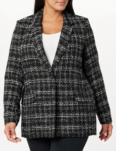 Vista 5 de The Drop Blake - Blazer largo para mujer Boucle negro