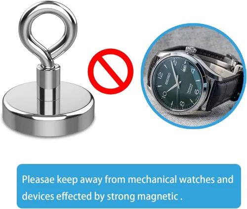 Vista 7 de KQWOMA Ganchos magnéticos para ojos, 12 ganchos magnéticos de neodimio fuertes para colgar, luces, herramientas, cocina, lugar de trabajo, oficina