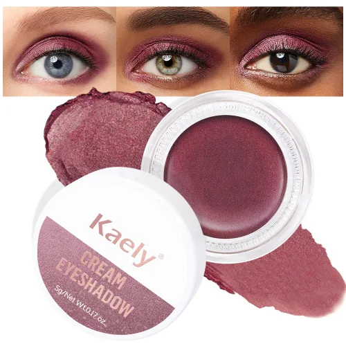 Vista 11 de evpct Paleta de maquillaje en pote de sombra de ojos en crema única para mujeres mayores, sombra de ojos de champán con shimmer, glitter metálico