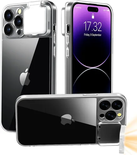 Vista 9 de Funda con luz para selfie para iPhone 13 Pro Max, con iluminación flash, funda para selfie, recargable, LED, compatible con transmisión en vivo