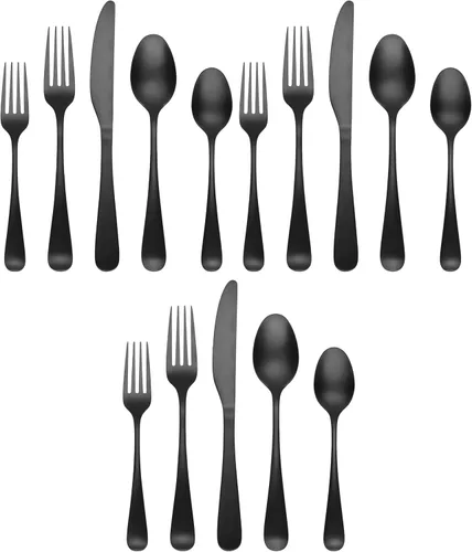 Vista 6 de Cambridge Silversmiths Rhiannon Black Satin - Juego de cubiertos de 20 piezas, servicio para 4